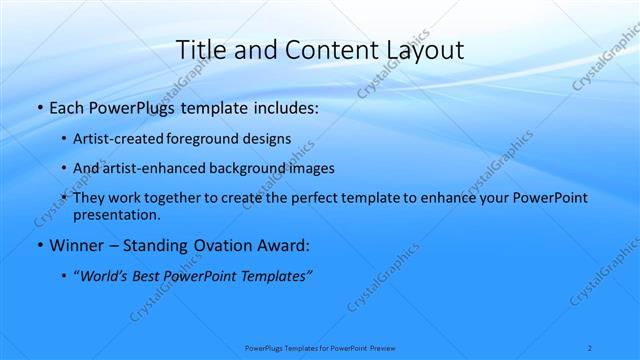 Title and Content presentation slide layout