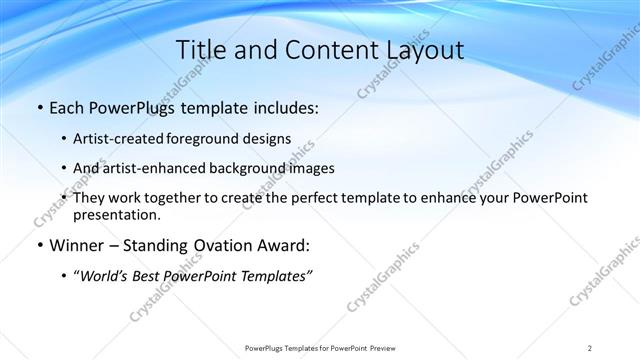 Title and Content presentation slide layout