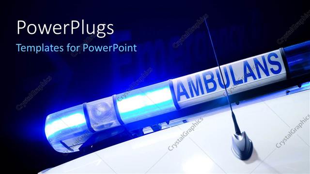  Presentation with medical emergency - A figure of the ambulance with emergency in the background