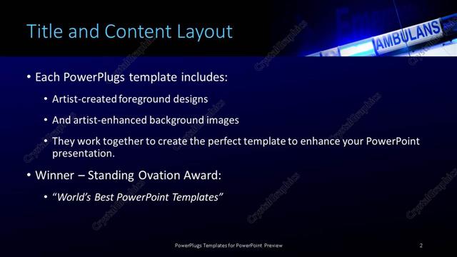 Title and Content presentation slide layout