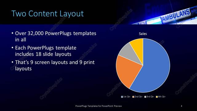 Two Content presentation slide layout