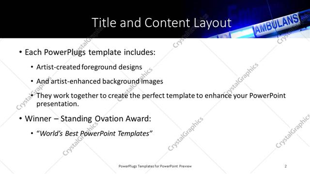 Title and Content presentation slide layout