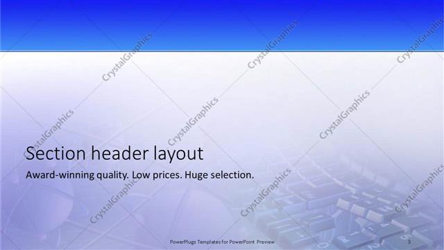 Section Header presentation slide layout