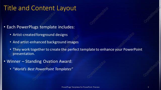 Title and Content presentation slide layout
