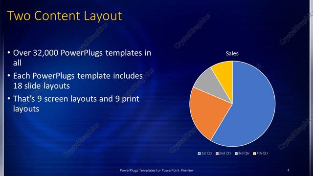 Two Content presentation slide layout