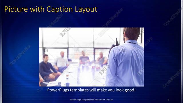 Picture with Caption presentation slide layout