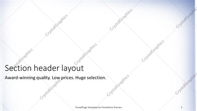 Section Header presentation slide layout