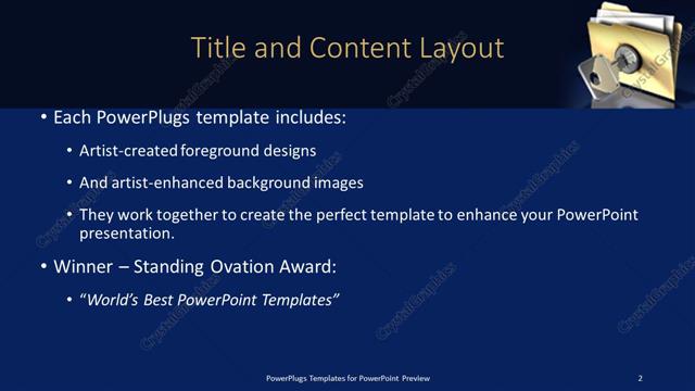 Title and Content presentation slide layout