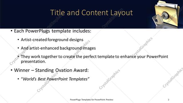 Title and Content presentation slide layout
