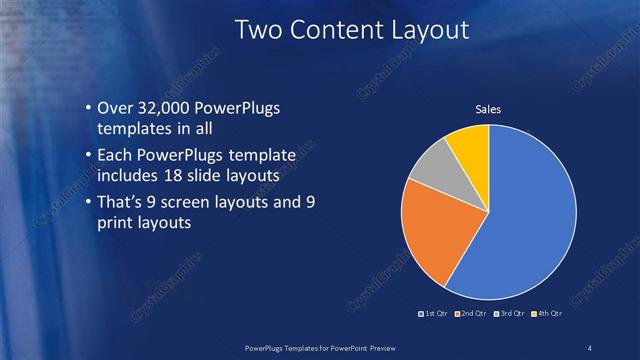 Two Content presentation slide layout