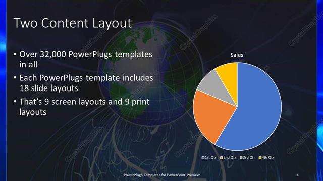 Two Content presentation slide layout