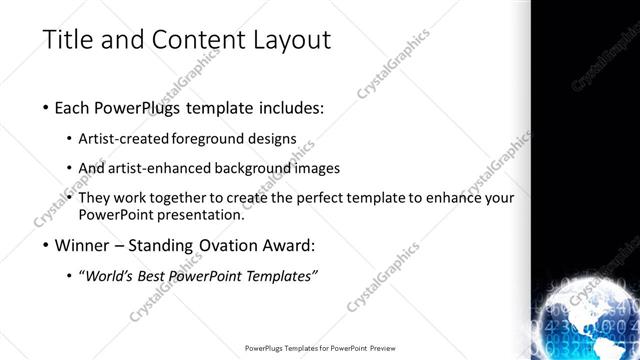Title and Content presentation slide layout