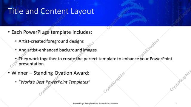 Title and Content presentation slide layout