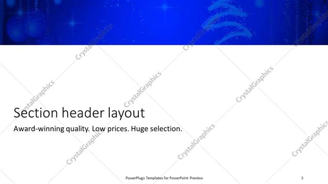 Section Header presentation slide layout