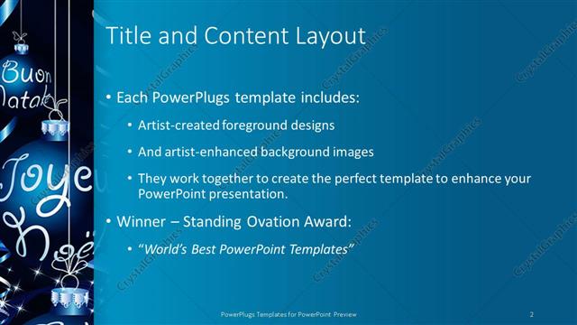 Title and Content presentation slide layout