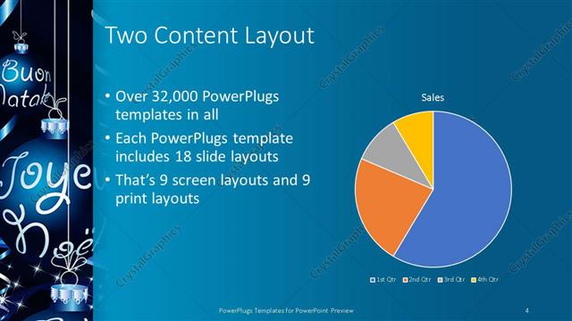 Two Content presentation slide layout