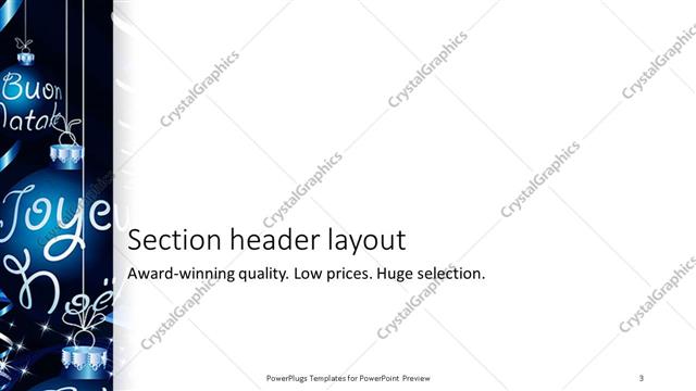 Section Header presentation slide layout