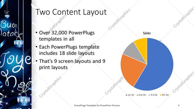 Two Content presentation slide layout