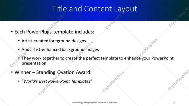 Title and Content presentation slide layout
