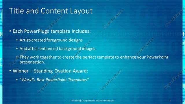 Title and Content presentation slide layout