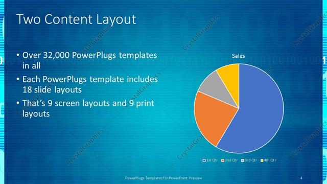 Two Content presentation slide layout