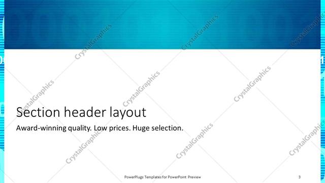 Section Header presentation slide layout