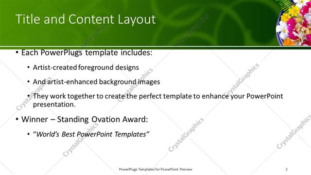 Title and Content presentation slide layout