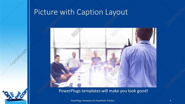 Picture with Caption presentation slide layout