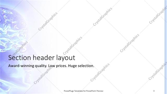 Section Header presentation slide layout