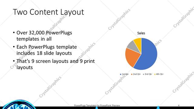 Two Content presentation slide layout