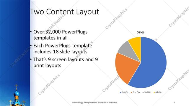 Two Content presentation slide layout