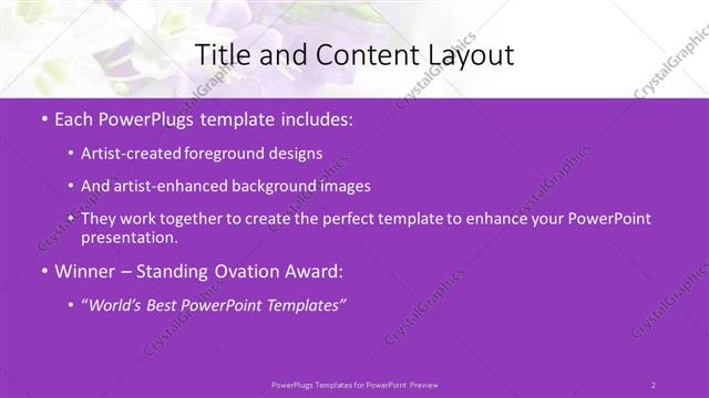 Title and Content presentation slide layout