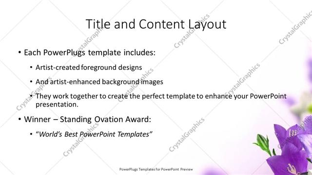 Title and Content presentation slide layout