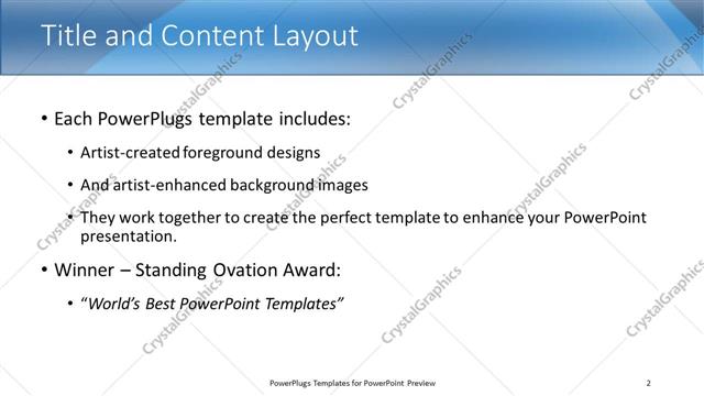 Title and Content presentation slide layout