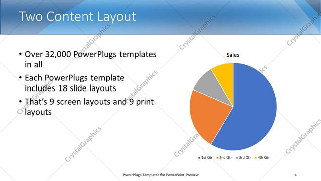 Two Content presentation slide layout