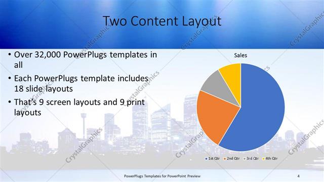 Two Content presentation slide layout