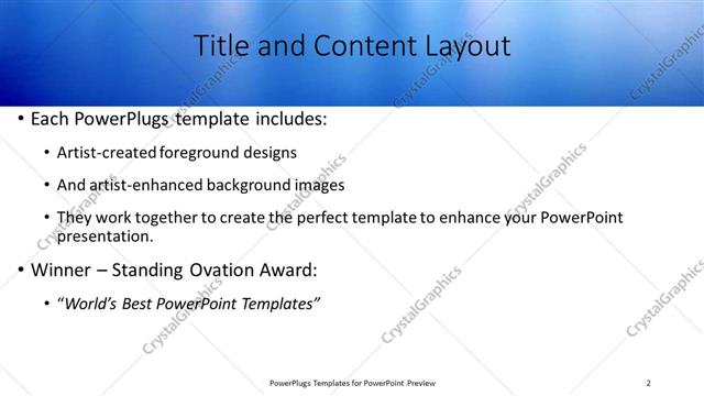 Title and Content presentation slide layout