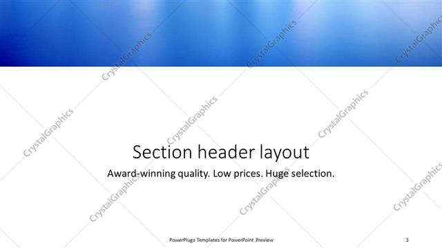 Section Header presentation slide layout