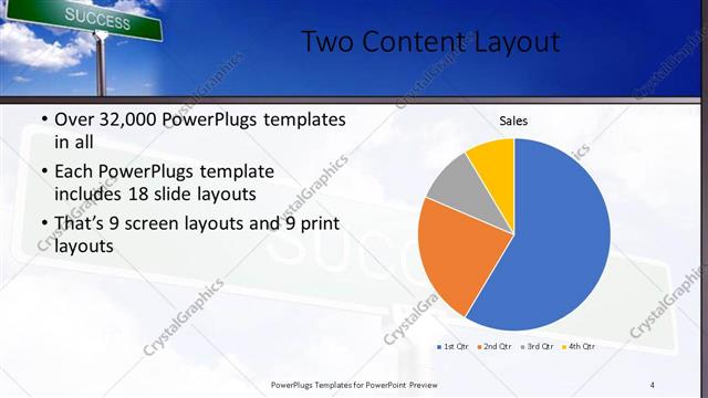 Two Content presentation slide layout