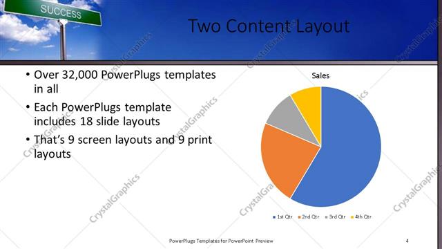 Two Content presentation slide layout