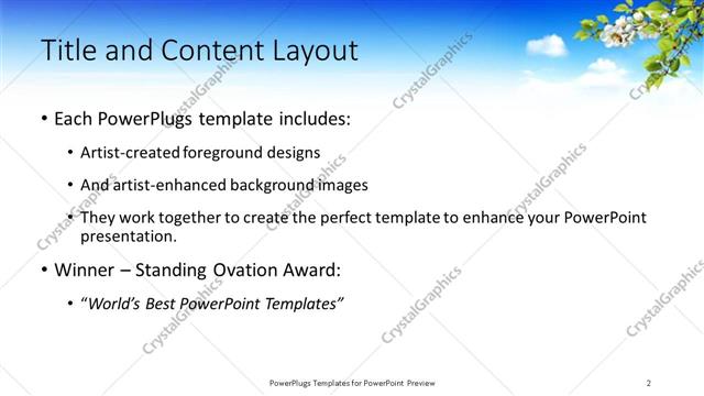 Title and Content presentation slide layout