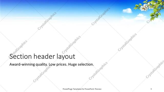 Section Header presentation slide layout