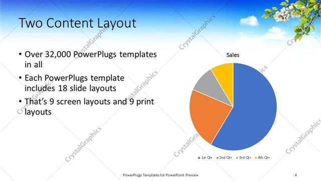 Two Content presentation slide layout