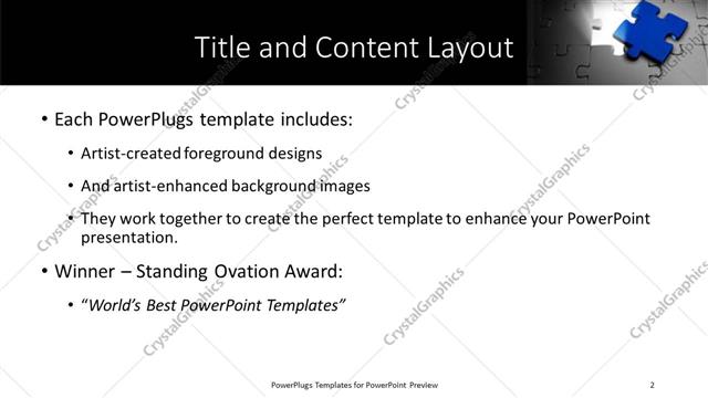 Title and Content presentation slide layout