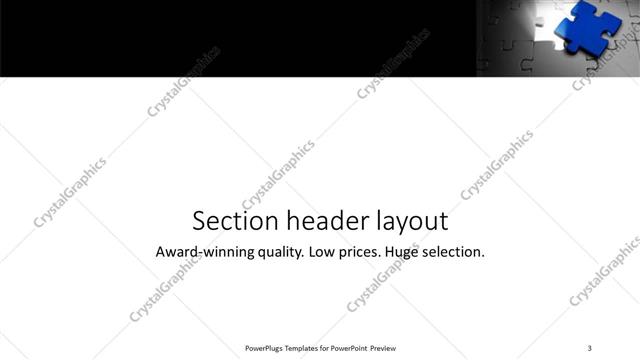Section Header presentation slide layout