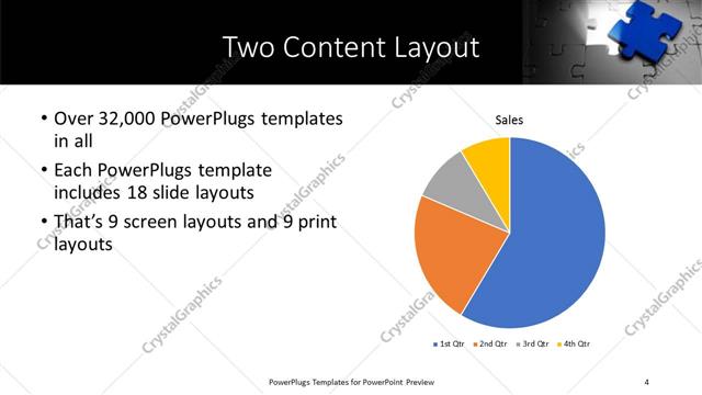 Two Content presentation slide layout