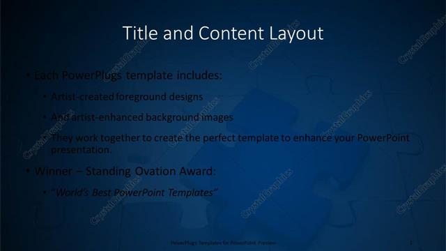Title and Content presentation slide layout
