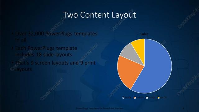 Two Content presentation slide layout