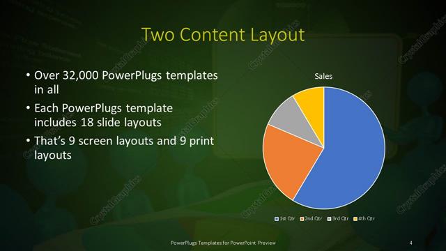 Two Content presentation slide layout