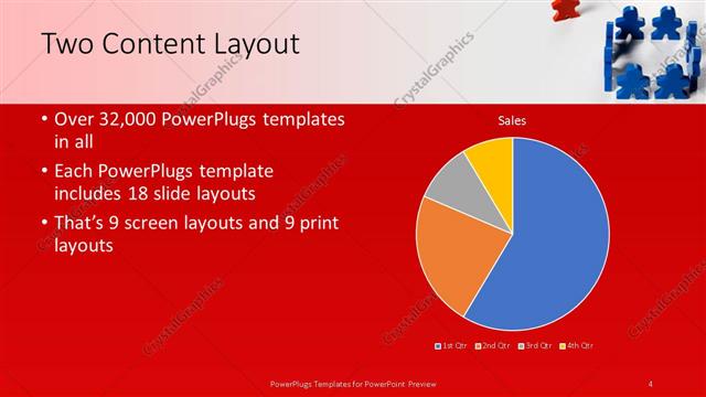 Two Content presentation slide layout